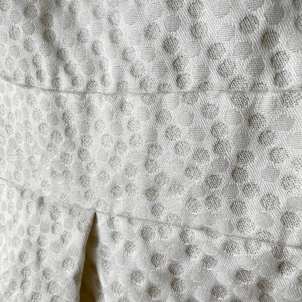 Eliza J White Shimmer Embellished Neckline Sleeveless‎ Fit Flare Dress Size 12 - Picture 4 of 15